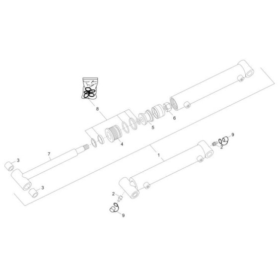 Cylinder Assembly for Wacker DT08