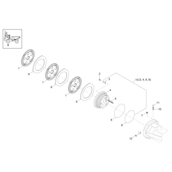 Brake Assembly for DV100