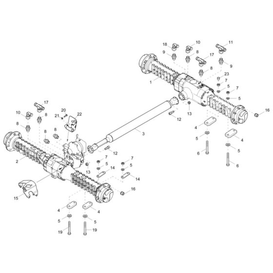 Axle Assembly for Wacker DV100