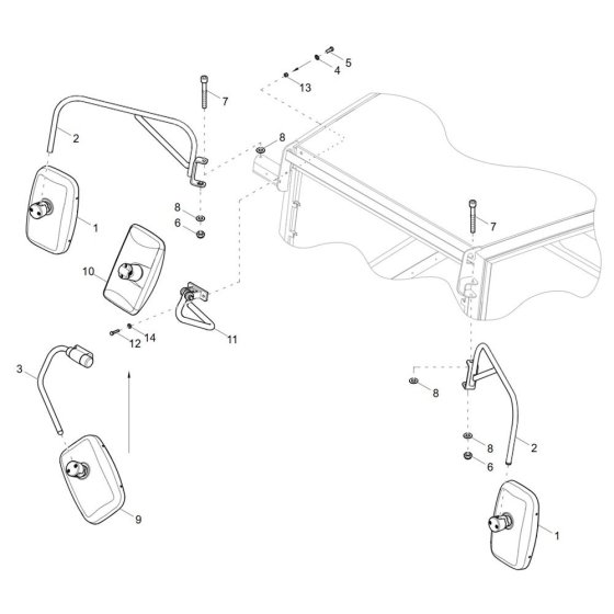 Mirror Assembly for DV125