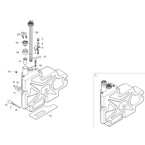 Fuel Tank Assembly for DW100