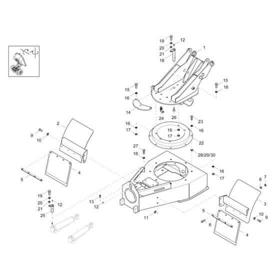 Front Frame Assembly - Wacker DW15e
