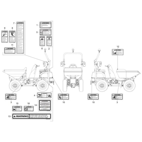 Decals for Wacker DW15e