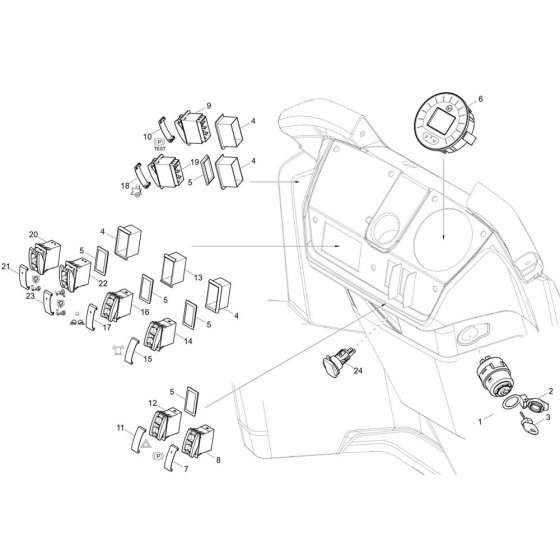 Instrument Panel for Wacker DW20-2