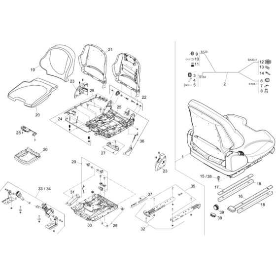 Seat Assembly for Wacker DW20