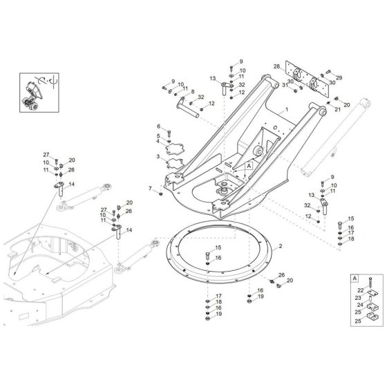 Swing Bracket for Wacker DW40-2