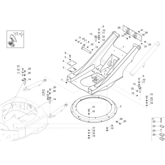 Swing Bracket for Wacker DW40