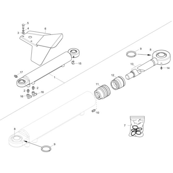 Steering Cylinder for Wacker DW50