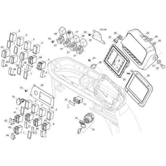 Instrument Panel for Wacker DW50-2