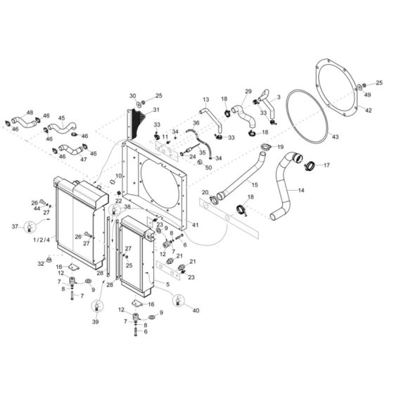 Combi-Cooler for Wacker DW50