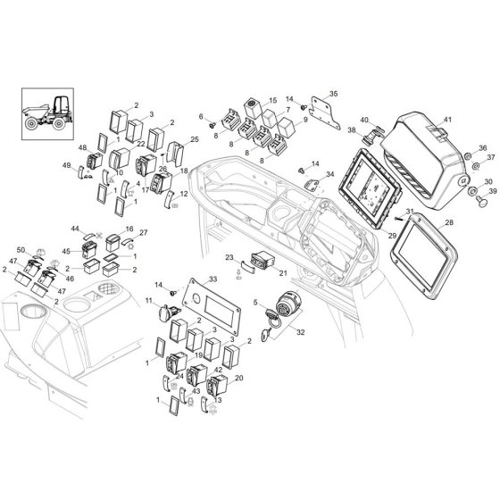 Instrument Panel for DW60-2 Dumper