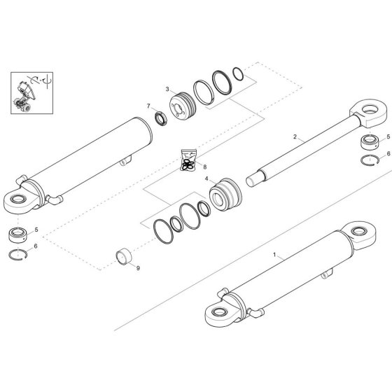 Boom Offset Cylinder Assembly