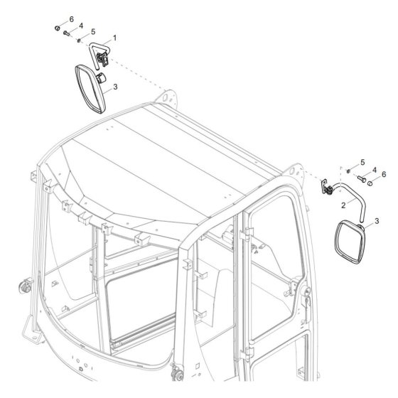 Mirror Assembly for DW60-3