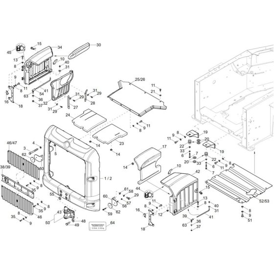 Rear Frame Assembly - Wacker DW60