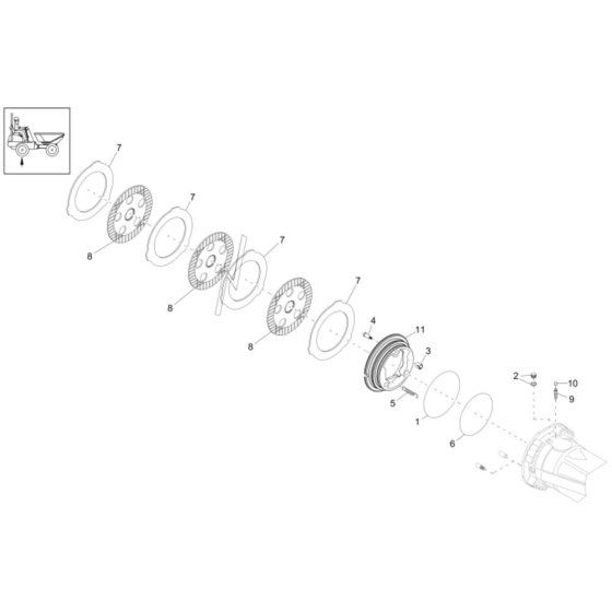 Brake Assembly for DW90 Dumper