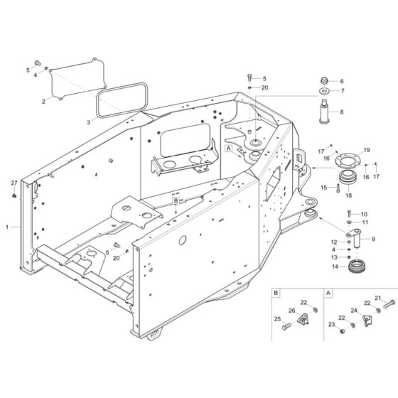 Frame Drive Unit for Wacker DW90-2
