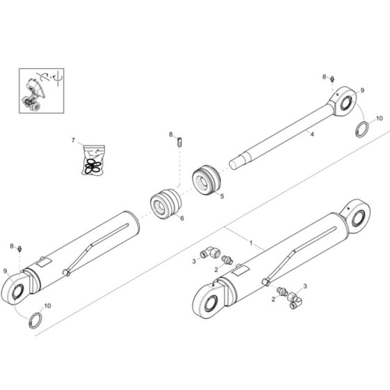 Bucket Tilt Cylinder Assembly