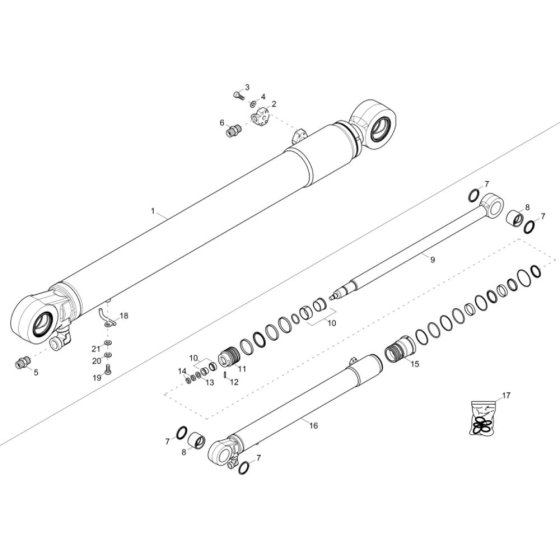 Dipper Arm Cylinder Assembly