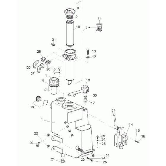 Hydraulic Tank for Wacker TD15