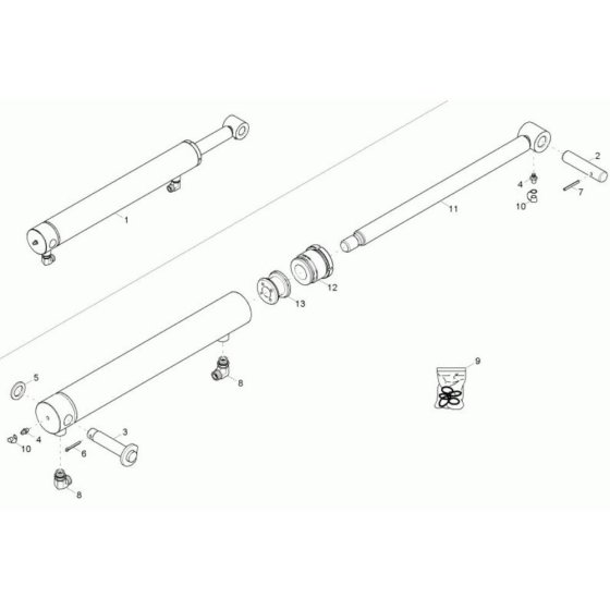 Tilt Ram Assembly for TD9