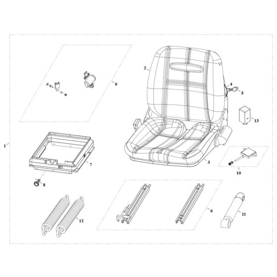 Seat Assembly for Wacker TH412