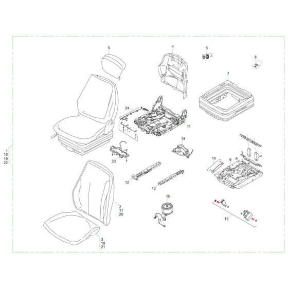 Seat Assembly for Wacker TH412