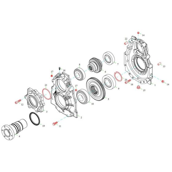 Gearbox Assembly for Wacker TH522