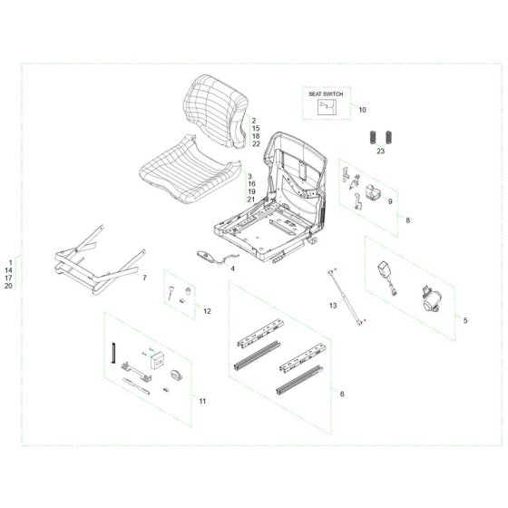 Seat Assembly for Wacker TH522