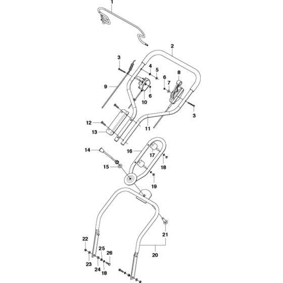 Handle Assembly for Husqvarna WC48