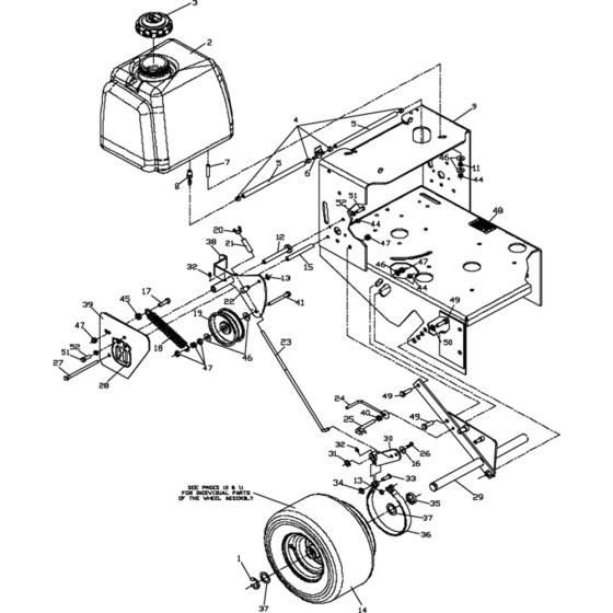 Drive Wheel & Axle for WG3613E