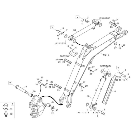 Lift Arm Assembly for Wacker 28Z3