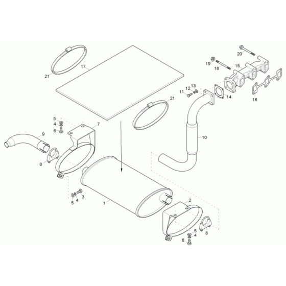 Exhaust Assembly for Neuson 38Z3