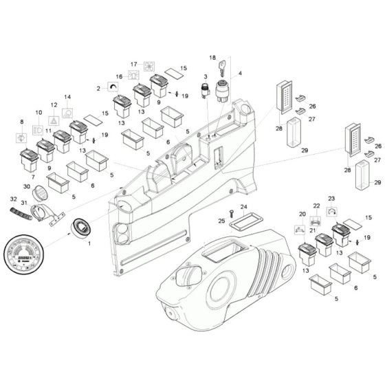 Instrument Panel for Wacker 6503