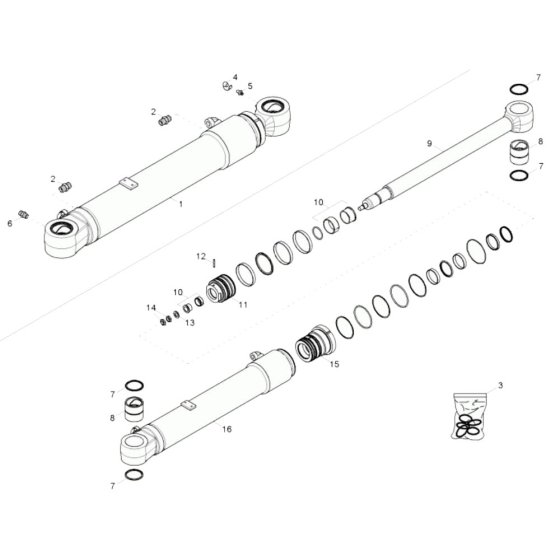 Boom Offset Cylinder Assembly