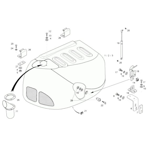 Engine Hood for Neuson 75Z3