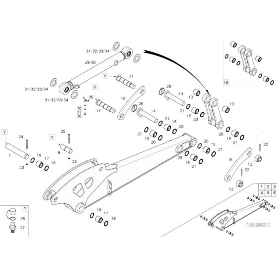 Dipperstick Assembly for Neuson 75Z3