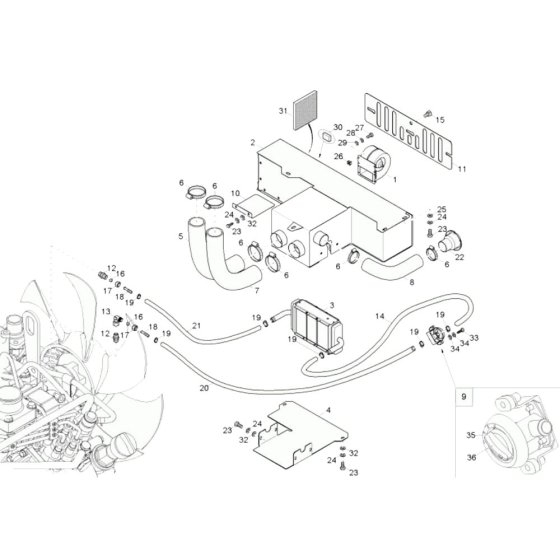 Heating Assembly for Neuson 75Z3