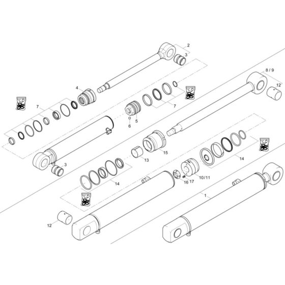 Dipper Arm Cylinder for Wacker 803
