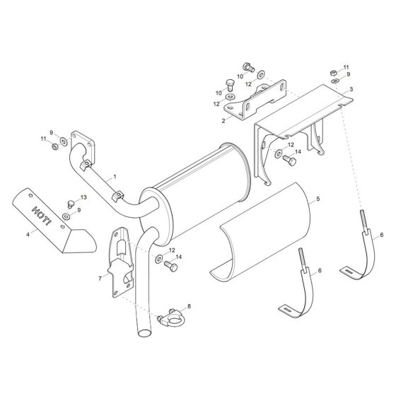 Exhaust Assembly for Wacker 803-2