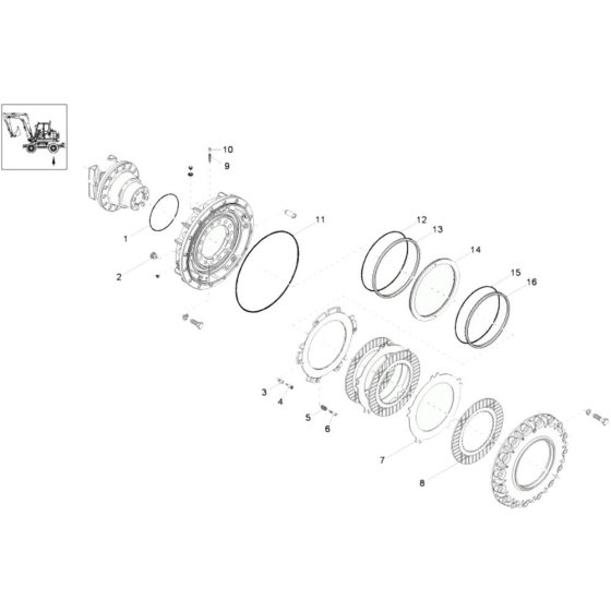 Brake Assembly for Wacker 9503