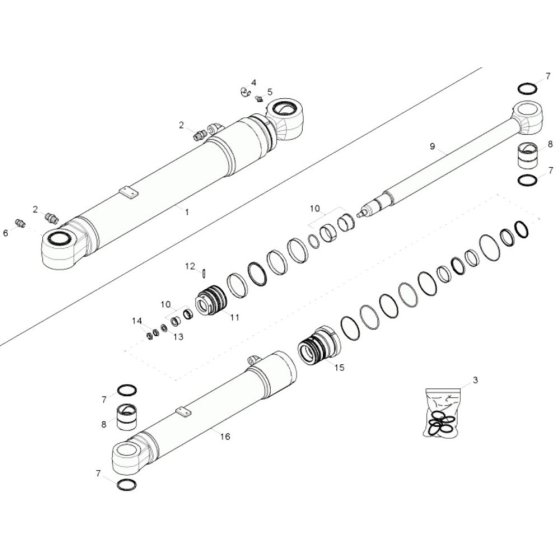 Boom Offset Cylinder Assembly