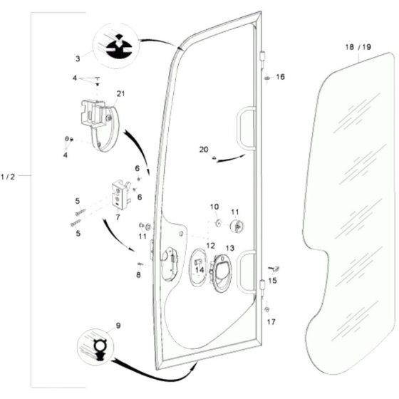 Door Assembly for Wacker 9503