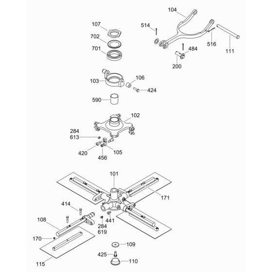 Blade Mechanism for Wacker CRT 36-24