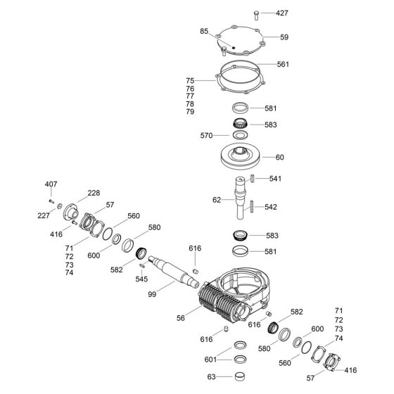 Gearbox Assembly for Wacker
