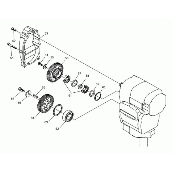 Gearbox Assembly for Wacker