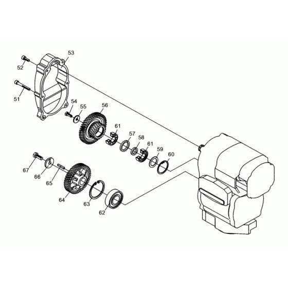 Gearbox Assembly for Wacker
