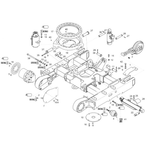 Track Laying Gear Assembly