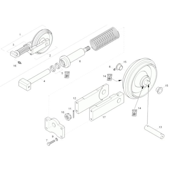 Track Tensioner for Wacker ET24