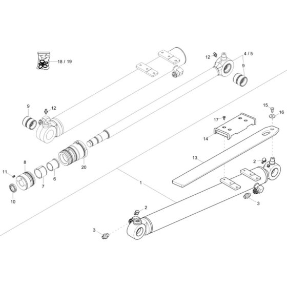 Dipper Arm Cylinder Assembly