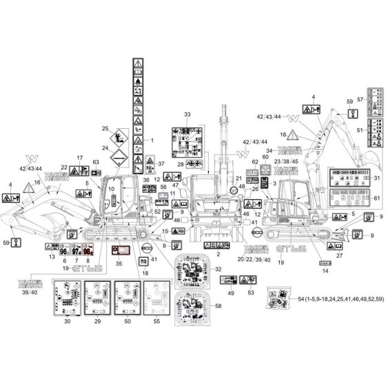 Wacker ET65 Decals
